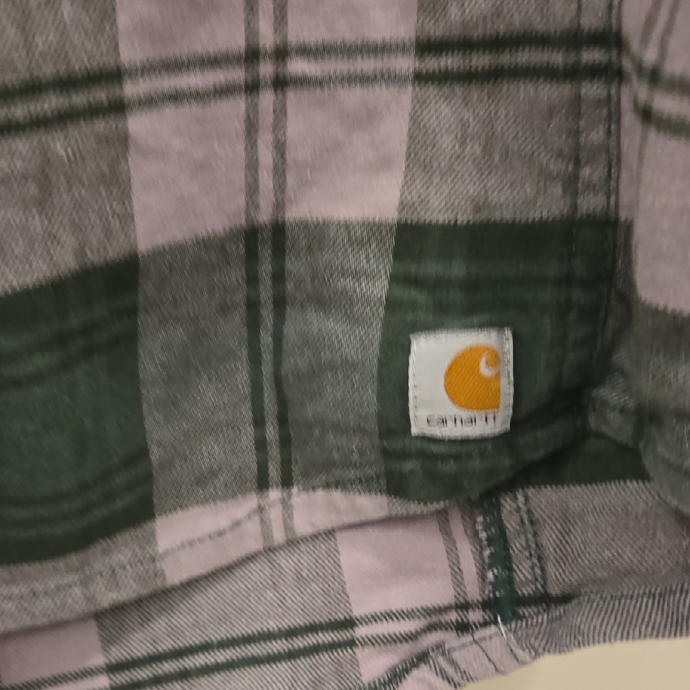 Carhartt Green and White Plaid Shirt - Picture 3 of 9